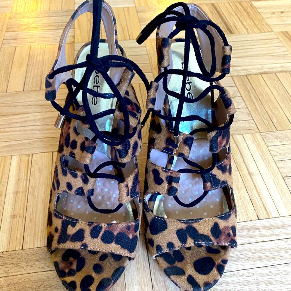 Bebe leopard heels